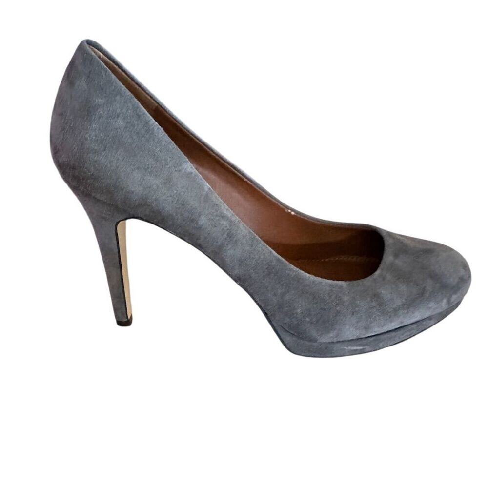 Banana Republic Women's Gray Suede High 4” Heel Pumps‎ Size 9.5 - Picture 6 of 10